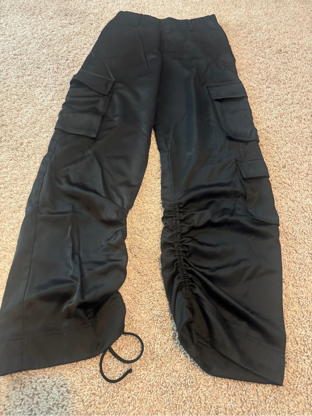 Zara Women's Black Trousers Cargo Pants Size XS